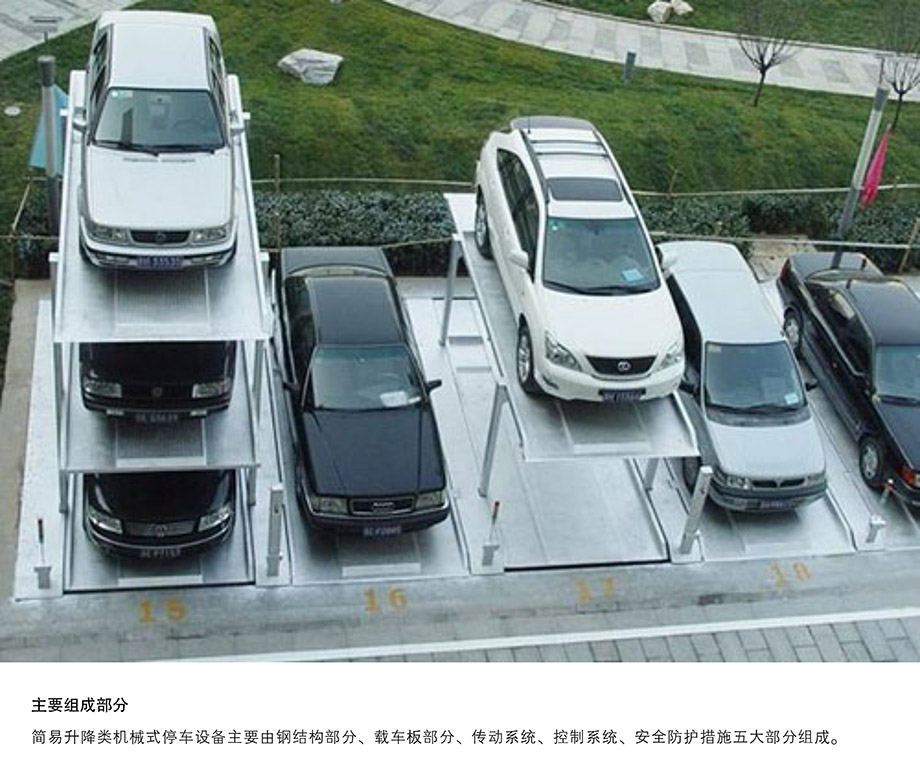 贵州PJS3D2三层地坑简易升降停车设备主要组成部分