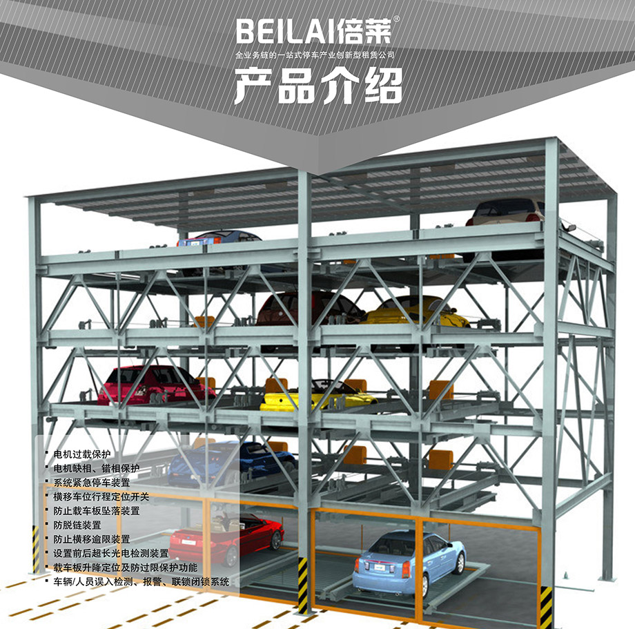 贵州负一正四地坑式PSH5D1五层升降横移机械车库产品介绍
