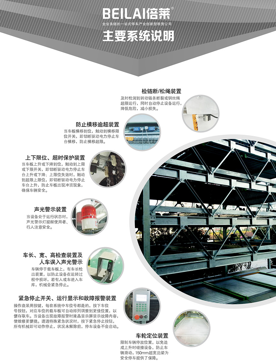 贵州PSH6六层升降横移机械车库主要系统说明