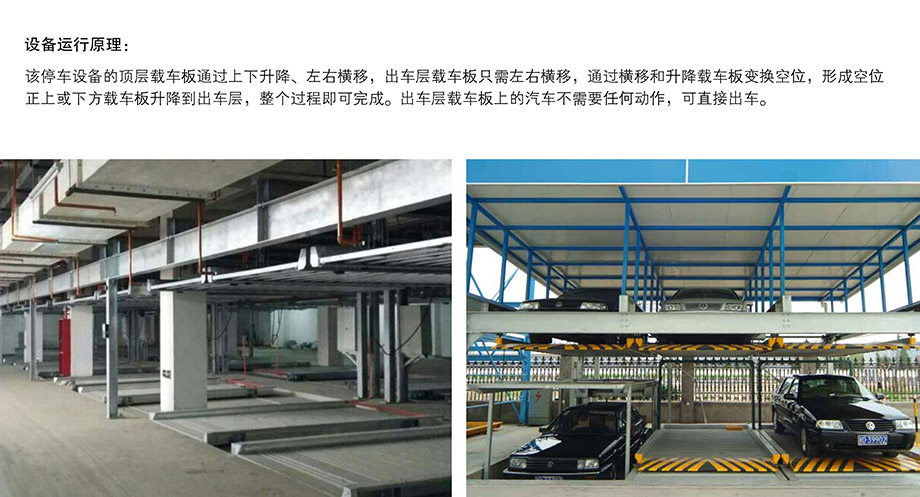 贵州负二正二地坑式PSH4D2四层升降横移机械车库设备运行原理
