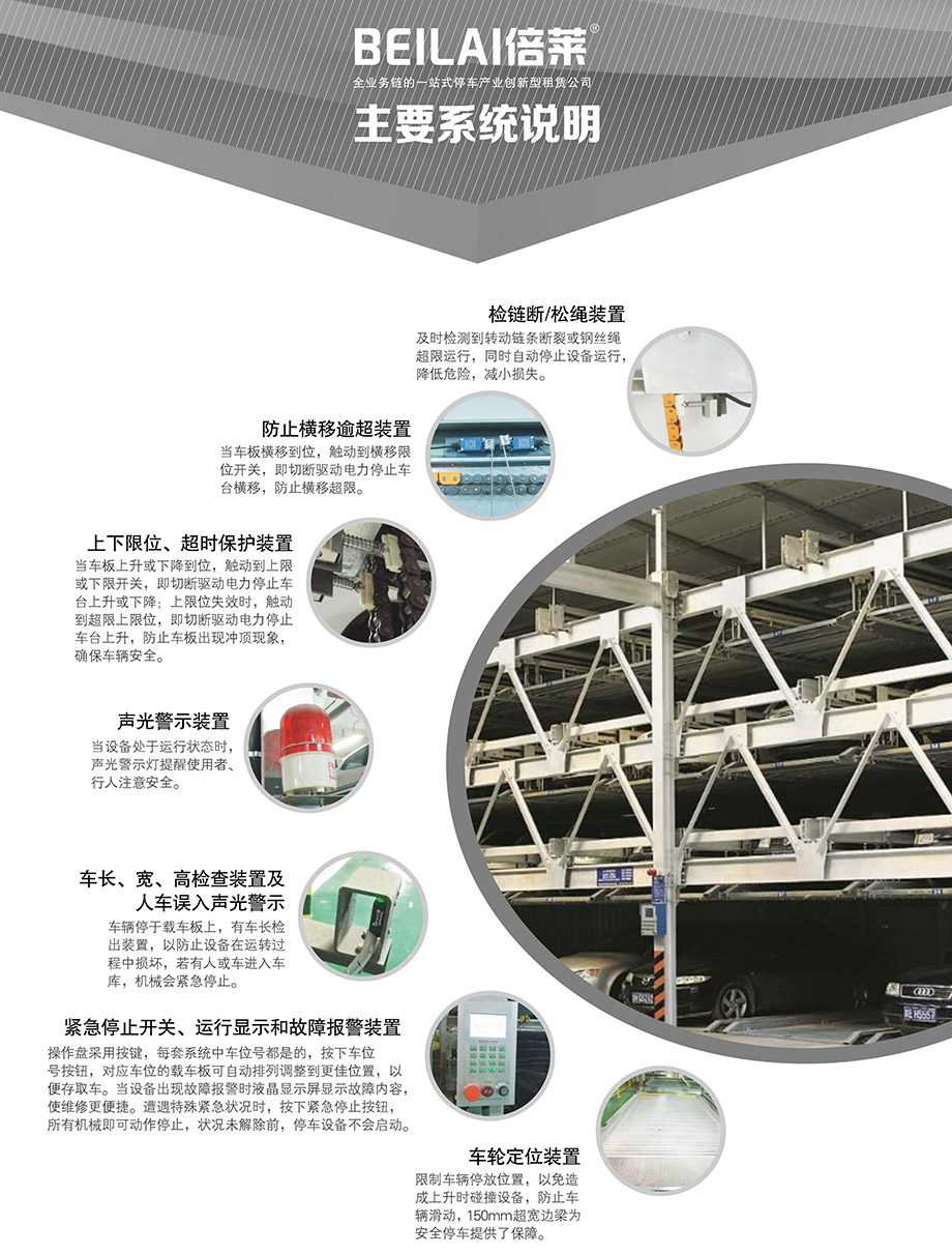 贵州负一正三地坑PSH4D1四层升降横移机械车库主要系统说明